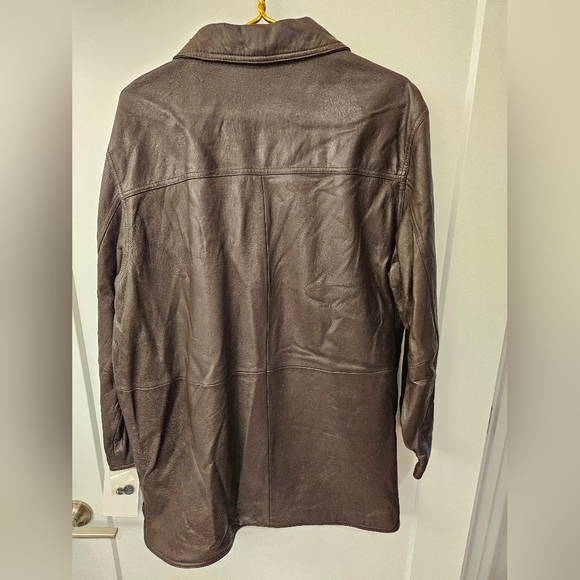 NWT - "Leather Elements" Brown Soft Leather Coat - Size 1X - Picture 15 of 16